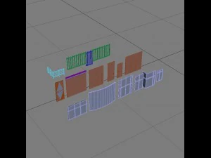 doors windows set max 2011 3D Model