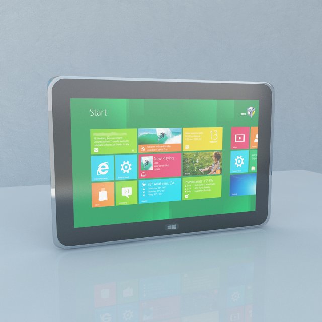 hp elitepad max 2011 3D Модель .c4d .max .obj .3ds .fbx .stl .blend 