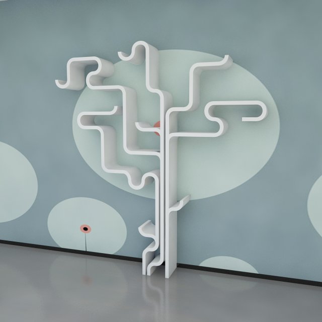 bookshelf 12 max 2011 3D Model .c4d .max .obj .3ds .fbx .stl .blend 