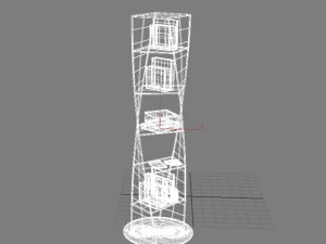 bookshelf  14 max 2011 3D Model