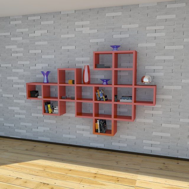 bookshelf 2 max 2011 3D 模型 .c4d .max .obj .3ds .fbx .stl .blend 