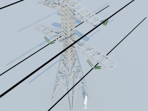 electrical tower max 2011 3D 模型