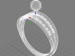 anello perla Modello 3D