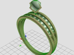 anello perla Modello 3D