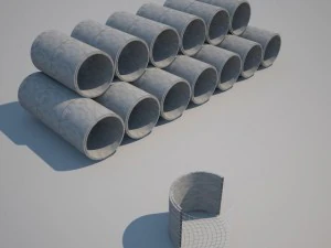 concrete pipes max 2011 3D Model