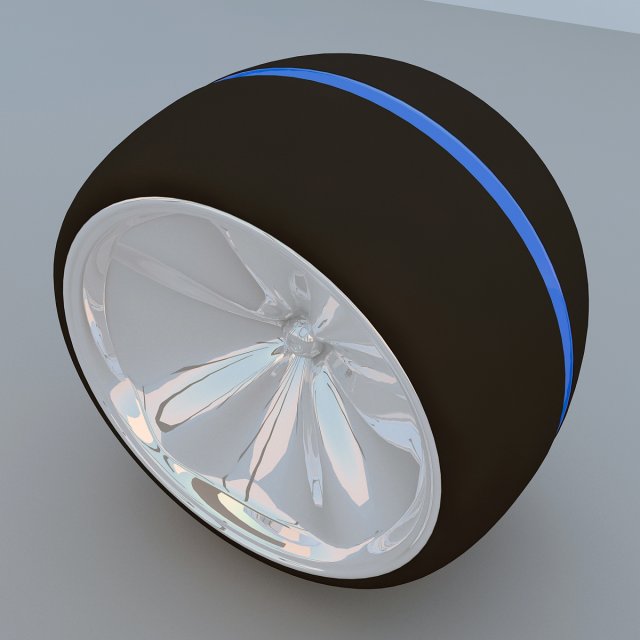 futuristic wheel concept max 2011 3D Model .c4d .max .obj .3ds .fbx .stl .blend