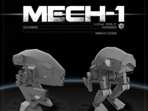 Mech 1 Low Poly Max 2011 3D Modell