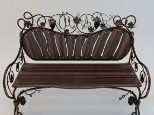 park bench with lamps 3Dモデル