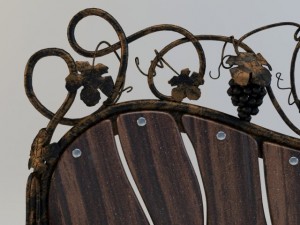 park bench with lamps 3Dモデル