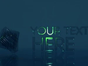 Текстовая среда с трассировкой лучей Maya 3D Модель