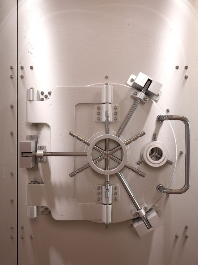 bank strongroom door Model 3D .c4d .max .obj .3ds .fbx .stl .blend