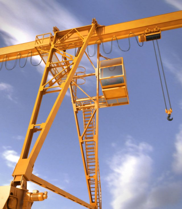 crane 3D Model .c4d .max .obj .3ds .fbx .stl .blend 