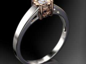 illusion setting ring Model 3D