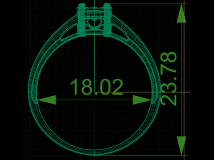 illusion setting ring 3D Model