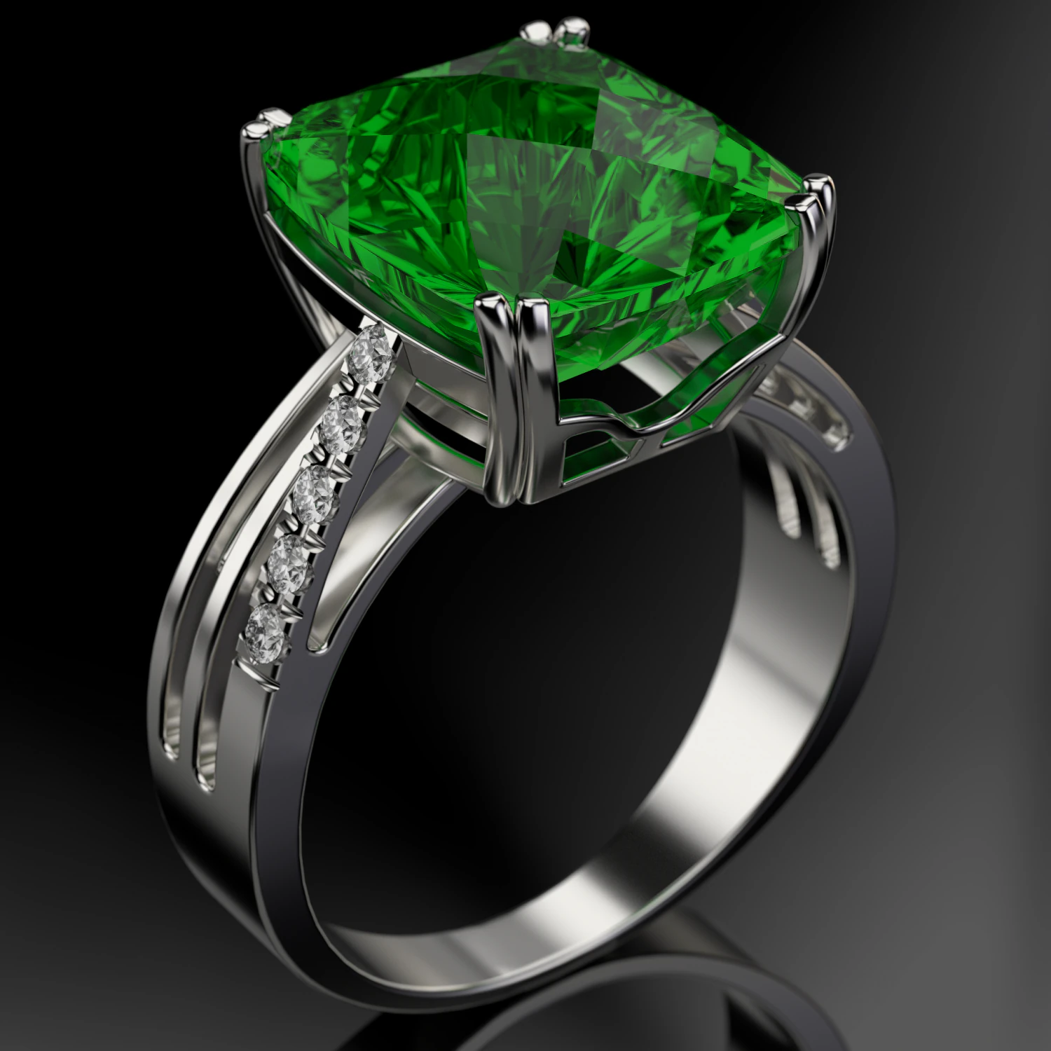cushion ring 3D Model .c4d .max .obj .3ds .fbx .stl .blend 
