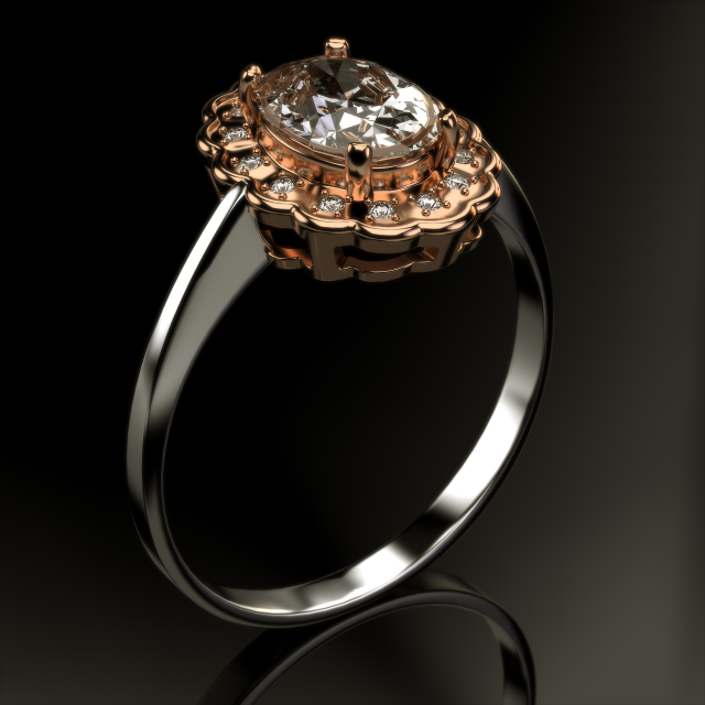 diana diamond ring 3D 모델 .c4d .max .obj .3ds .fbx .stl .blend