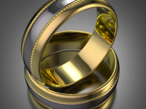 anello nuziale Modello 3D