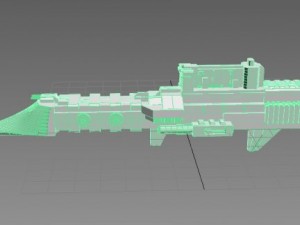 scifi frigate 3D-Modell