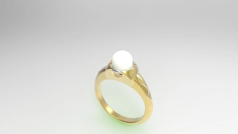 pearl ring 3D Model .c4d .max .obj .3ds .fbx .stl .blend 