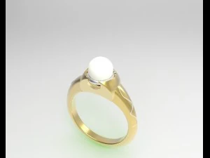 anel de p&eacute;rola Modelo 3D