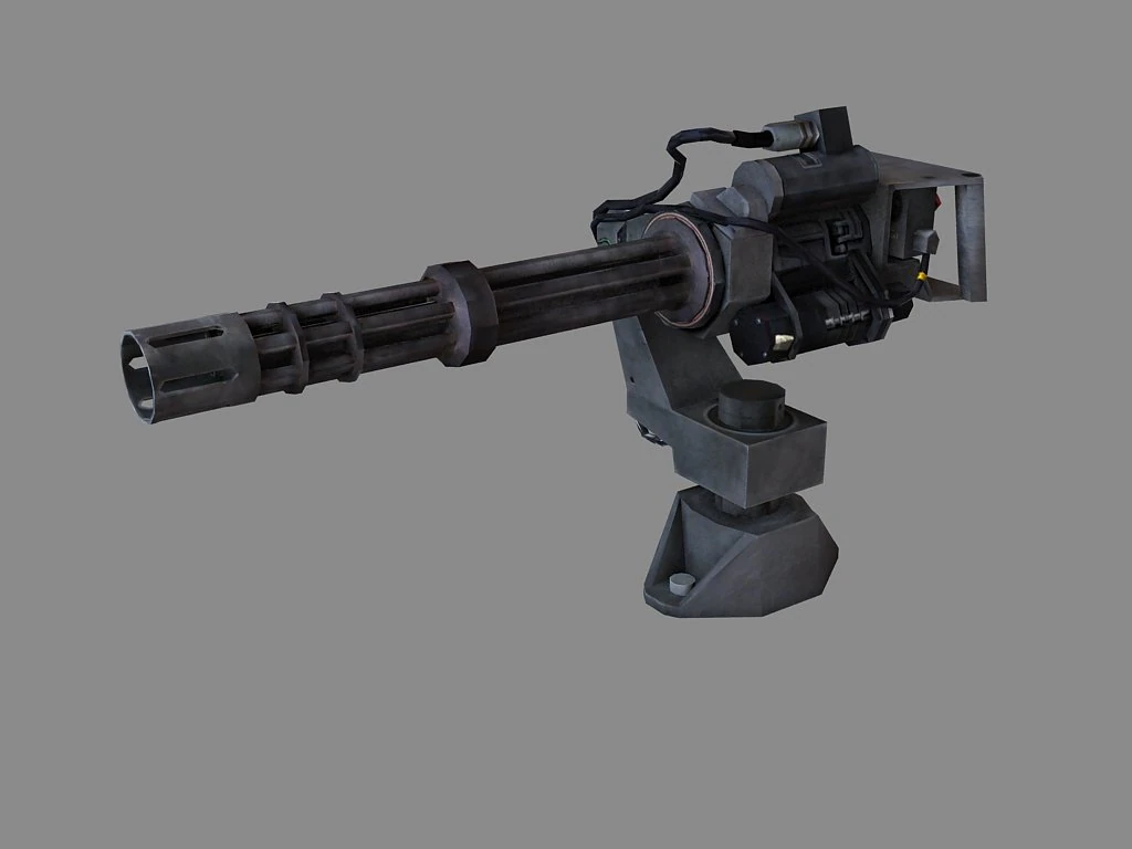 minigun 3D Model .c4d .max .obj .3ds .fbx .stl .blend 