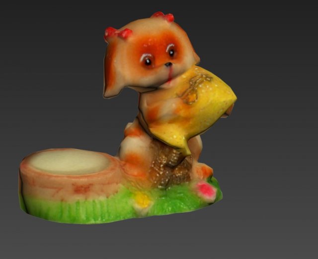 dog candlestick Modelo 3D .c4d .max .obj .3ds .fbx .stl .blend 