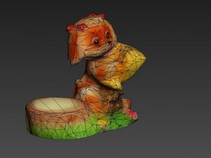 dog candlestick Modelo 3D