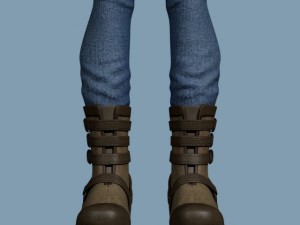 stylized female clothed 3D 모델