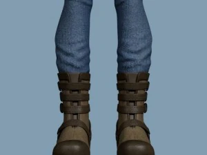 stylized female clothed 3D Model
