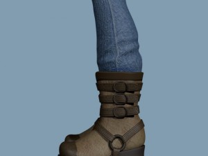 stylized female clothed 3D 모델