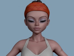 stylized female clothed 3D 모델