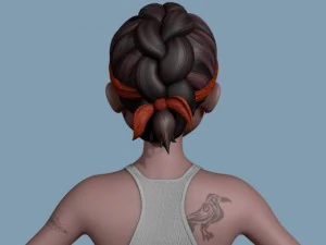 stylized female clothed 3D Model