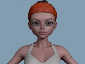 stylized female clothed 3D 모델