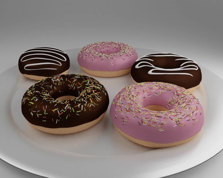 donuts 3D Model .c4d .max .obj .3ds .fbx .stl .blend 