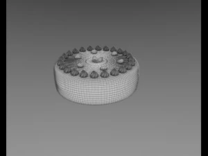 cake tart strawberry 3D Model