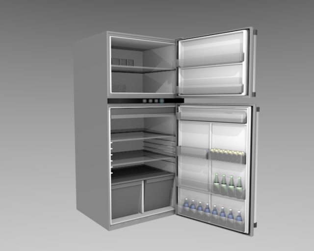 refrigerator 3d 3Dモデル .c4d .max .obj .3ds .fbx .stl .blend 