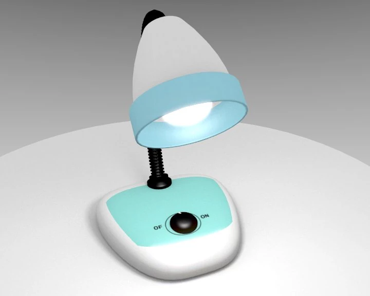 desk lamp 3D Model .c4d .max .obj .3ds .fbx .stl .blend 