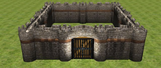 medieval wall kit Modello 3D .c4d .max .obj .3ds .fbx .stl .blend 