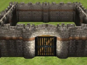 kit de parede medieval Modelo 3D