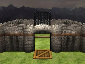 kit da muro medievale Modello 3D