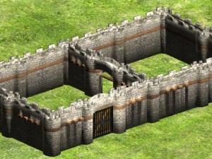 kit da muro medievale Modello 3D