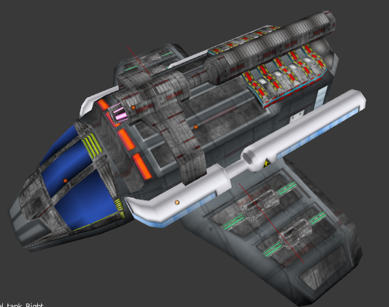 space cargo bomber ship 3D Model .c4d .max .obj .3ds .fbx .stl .blend 
