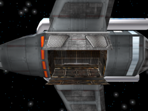 space cargo bomber ship 3D Model