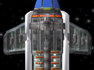 space cargo bomber ship 3D Model