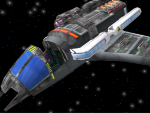 space cargo bomber ship 3D Model