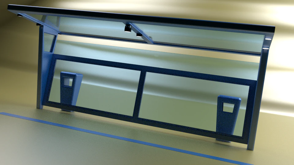 bus shelter 3D Model .c4d .max .obj .3ds .fbx .stl .blend 