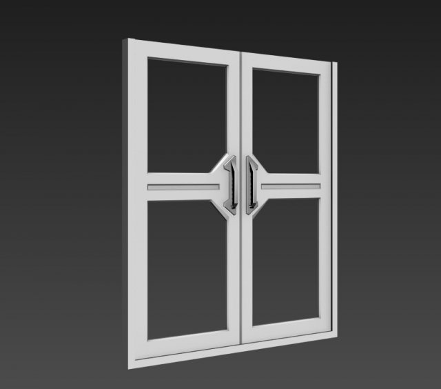 glass door 3D Модель .c4d .max .obj .3ds .fbx .stl .blend 