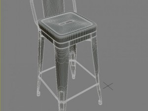 tolix marais low back bar 3D Model