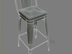 tolix marais low back bar 3D Model