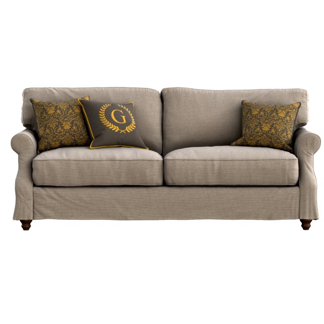 tifton sofa slipcover 3Dモデル .c4d .max .obj .3ds .fbx .stl .blend